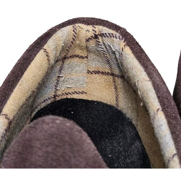 Kuru Loft Suede Shoes Brown Comfort Slip-On Moccasin House Slippers Mens 10 Med - Picture 11 of 14